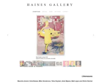 Hainesgallery.com(Haines Gallery) Screenshot