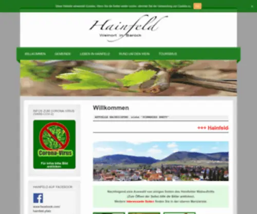 Hainfeld.de(Weinort in Barock) Screenshot