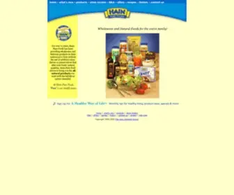 Hainpurefoods.com(Hain Pure Foods) Screenshot