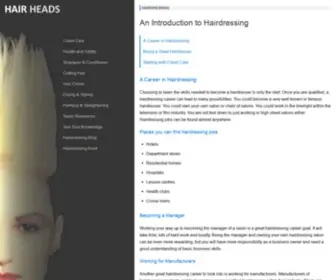 Hair-Heads.co.uk(Basic Hairdressing Theory) Screenshot