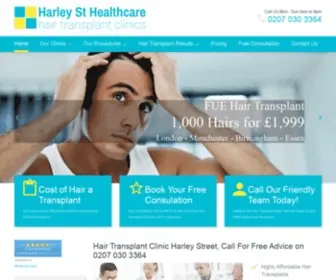 Hair-Transplant-Clinics.co.uk(Harley Street Healthcare) Screenshot