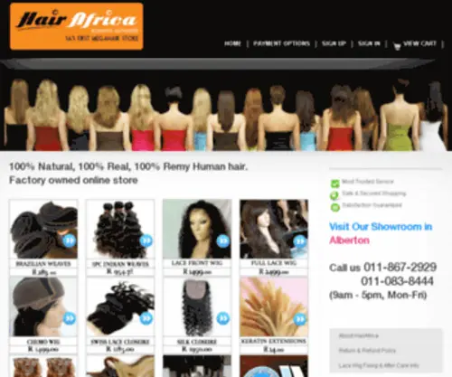 Hairafrica.co.za(Premium-Human-Hair-extensions) Screenshot