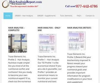 Hairanalysisreport.com(Our hair analysis) Screenshot