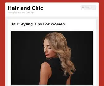 Hairandchic.com(Hairstyle Ideas and Care Tips) Screenshot