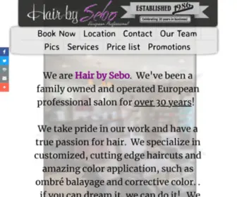 Hairbysebosalon.com(Hair by Sebo) Screenshot