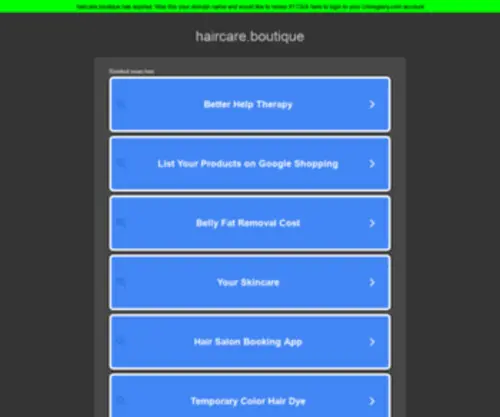 Haircare.boutique(How To Build a Working Smart Online Niche e) Screenshot