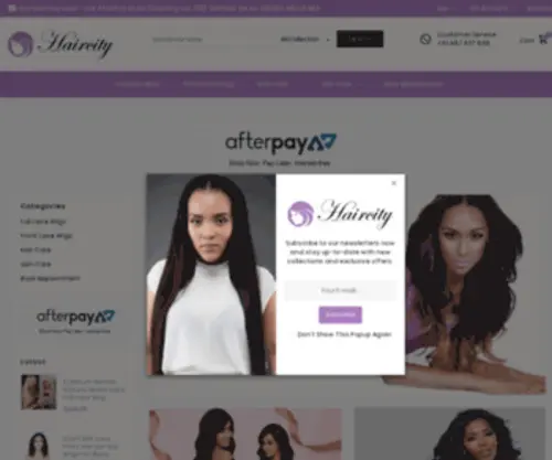 Haircity.com.au(For all things hair) Screenshot