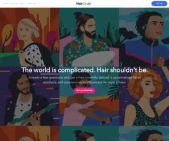 Haircode.com(The HairCode hair type quiz) Screenshot