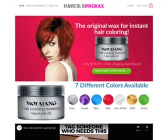 Haircoloringwax.com(Hair Coloring Wax instant color upgrade) Screenshot
