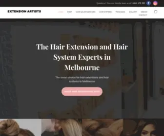 Hairextensionsartists.com.au(Melbourne&#039;s Hair Extension Artists) Screenshot