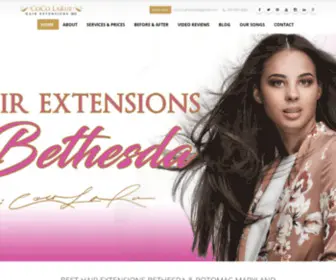 Hairextensionsbethesda.com(Hair Extensions Bethesda MD by CoCo La Rue Salon) Screenshot