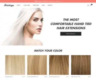 Hairlaya.com(The Most Comfortable Hair Extensions) Screenshot