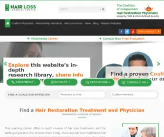Hairlosslearningcenter.org(This hair loss consumer site) Screenshot