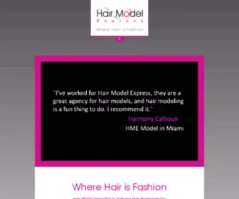 Hairmodelexpress.com(Hair shows) Screenshot
