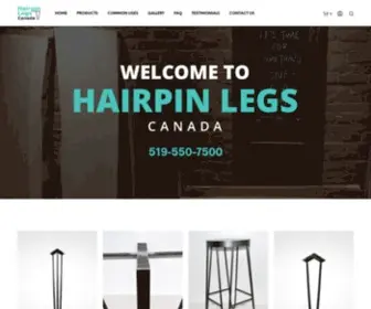 Hairpinlegs.ca(Furniture Legs & Custom Metal Fabrication) Screenshot