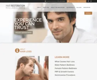 Hairrestorationphiladelphia.com(FUE Hair Transplant Philadelphia) Screenshot