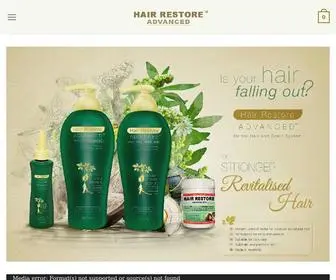 HairreStoreadvanced.com(Hair Restore Advanced) Screenshot