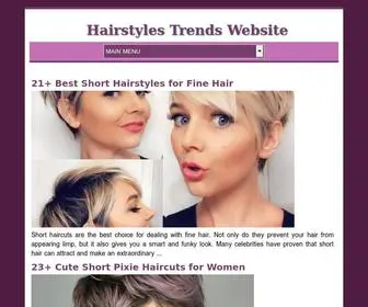 Hairstylestrends.website(Hairstyles Trends Website) Screenshot