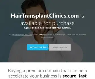 Hairtransplantclinics.com(May be for sale) Screenshot