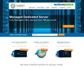 Haisoft.net(Managed dedicated servers and cloud computing for the hosting of your website) Screenshot