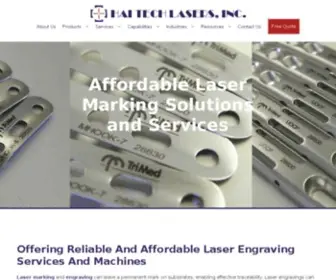 Haitechlasers.com(Laser Marking Services & Engraving Machines) Screenshot