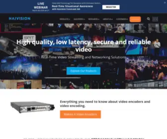 Haivision.com(Low Latency Video Streaming and Video Encoding) Screenshot