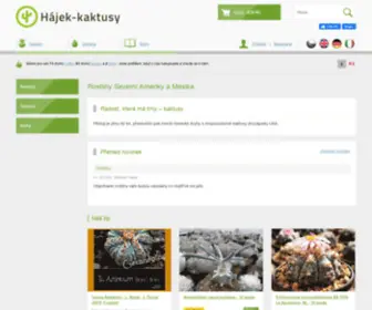 Hajek-Kaktusy.cz(Rostliny Severní Ameriky a Mexika) Screenshot