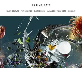 Hajimekoto.com(HAJIME KOTO / 厚東 創を中心にレストランという特定) Screenshot