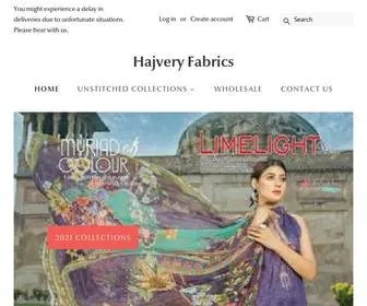 HajVeryfabrics.com(Women Designer Clothing Online @ Best Prices) Screenshot