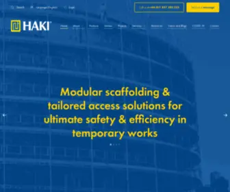 Haki.co.uk(System scaffolding & temporary access equipment) Screenshot