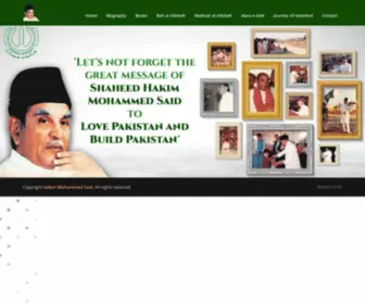 Hakim-Said.com.pk(Hakim Mohammed Said) Screenshot