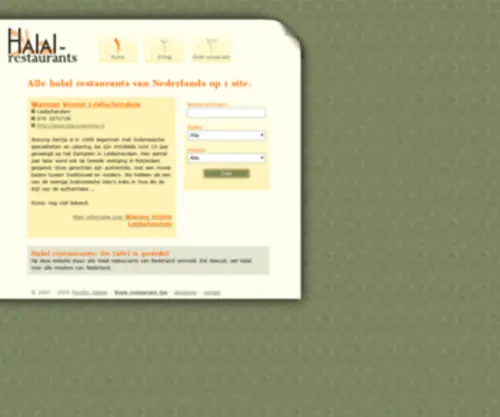 Halal-Restaurants.nl(Halal Restaurants) Screenshot