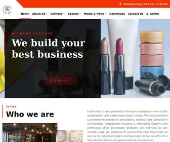 Halalindia.co.in(Halal certification) Screenshot