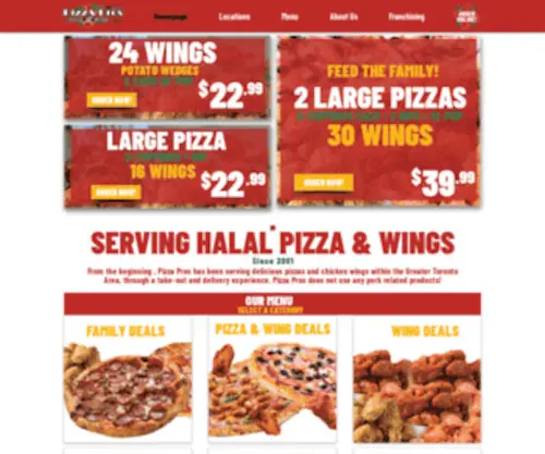 Halalpizza.ca(Pizza Pros) Screenshot