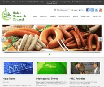 Halalrc.org(Halal Research Council) Screenshot