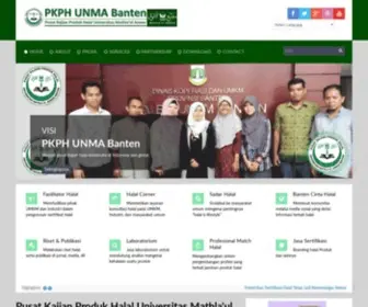 Halalunmabanten.id(Pusat Kajian Produk Halal Universitas Mathla'ul Anwar (PKPH UNMA)) Screenshot