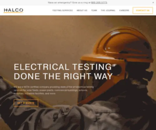 Halco.net(We are a NETA certified company providing state of the art electrical testing services including) Screenshot