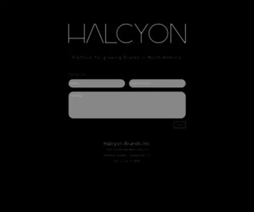 Halcyonbrands.ca(Halcyon Brands) Screenshot