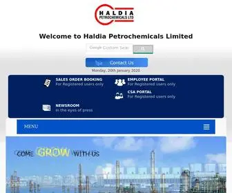 Haldiapetrochemicals.com(Haldia Petrochemicals Ltd) Screenshot