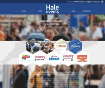 Hale-Events.com(Organisers of specialist exhibitions and trade shows) Screenshot