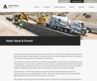 Halessg.com(Hales Sand & Gravel) Screenshot