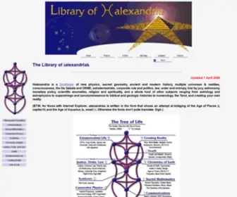 Halexandria.org(The Library of Halexandriah) Screenshot