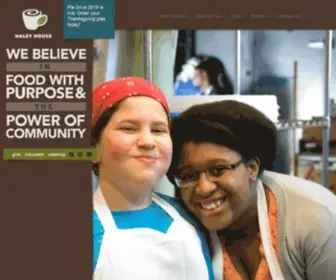 Haleyhouse.org(Food with Purpose and the Power of Community) Screenshot