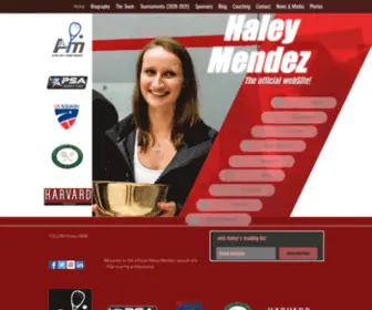 Haleymendezsquash.com(The official Haley Mendez squash site) Screenshot