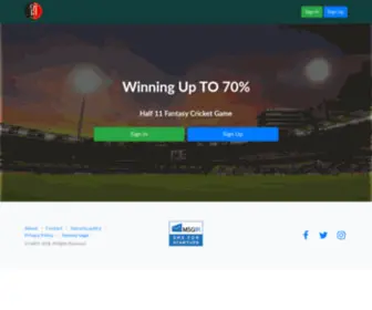 Half11.com(Half 11 fantasy cricket) Screenshot