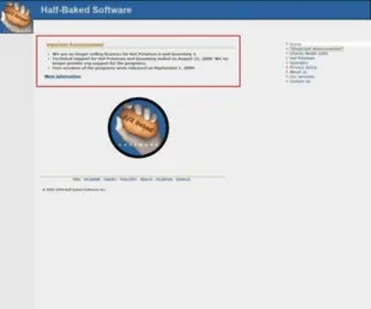 Halfbakedsoftware.com(Half-Baked Software) Screenshot