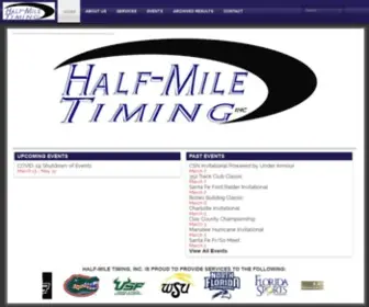 Halfmiletiming.com(Half-Mile Timing) Screenshot