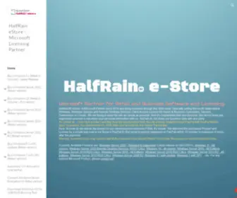 Halfrain.com(HalfRain eStore // Microsoft Partner) Screenshot