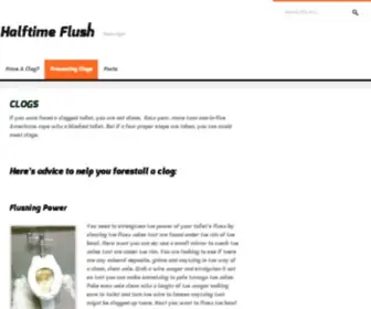 Halftimeflush.com(Halftime Flush) Screenshot