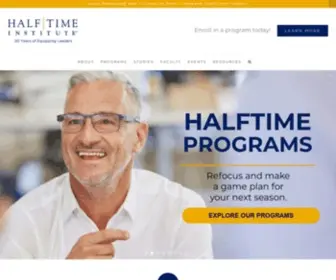 Halftimeinstitute.org(20 Years of Equipping Leaders) Screenshot